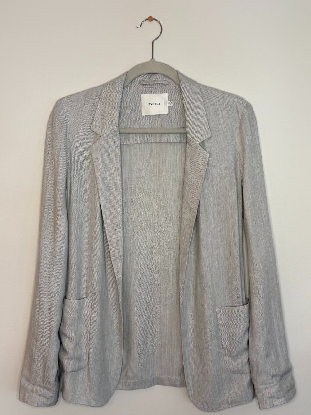 Talula Heather Grey Open Front Blazer, Size 00